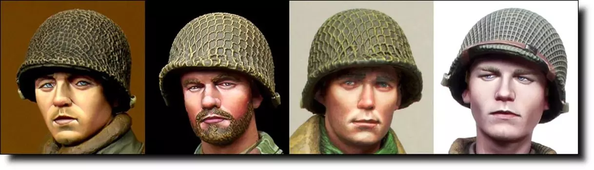 Alpine Miniature American Infantry Headset 2 Resin Kit H6010 1/16