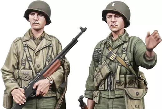 Alpine Miniatures American 2nd Infantry Division Infantry Set 2 Pieces Resin Kit AM35323 1/35