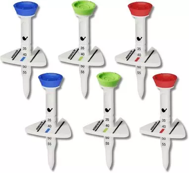 Alta Green Adjustable Height Golf Tee Set with Long and Short Markers (6, Mixed)