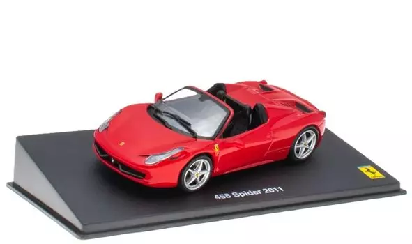 ALTAYA Ferrari миникар FERRARI 458 SPIDER кабриолет 2011 с кейсом 1/43 (красный) [элемент] красный