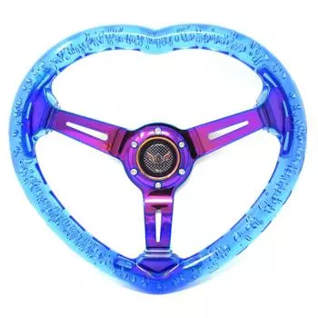ALTEED Рулевое колесо с синим, синим, аквадизайном, акриловая ручка для автомобилей в форме сердца розовый
