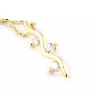 Altesse [H3845] - Белое позолоченное колье Clin