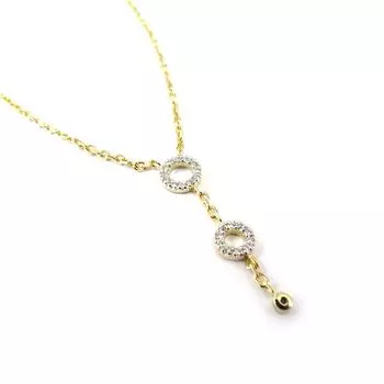 Altesse [K4720] - Белое позолоченное ожерелье «Богиня»