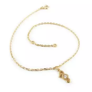 Altesse [L1734] - Позолоченная цепочка на щиколотку Hypocampus