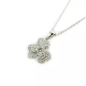 Altesse [L5328] - Серебряное ожерелье Белый клевер