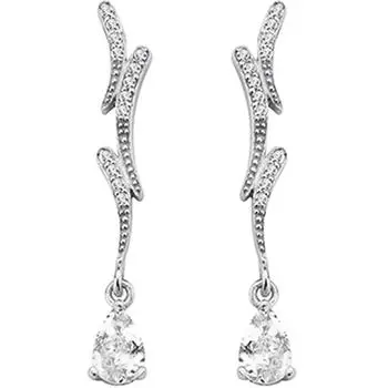 Altesse [M5902] - Серебряные серьги Сисси белые