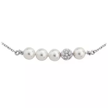 Altesse [Q8897] - Позолоченное колье Sissi серебро цвета слоновой кости (родиевое покрытие) - 30x6 мм