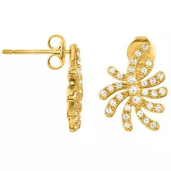 Altesse [Q9484] - Позолоченные серьги Sissi белое золото - 14x11 мм