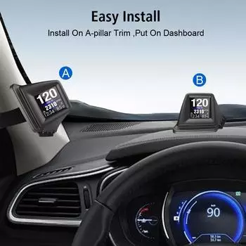 Altitude Date Speedometer With Multiple Alarm Functions HD Display Screen Car Head Up Display Auto Accessories BeiDou GPS чёрный