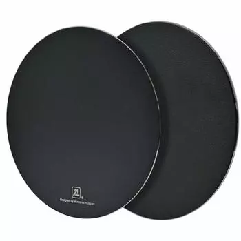 alumania Твердая поверхность из алюминия обеспечивает точность работы мыши Круглый реверсивный металлический коврик для мыши [ЧЕРНЫЙ] чёрный