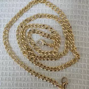 Алюминиевая цепочка на плечо, сумка для ужина, сумка через плечо, удлиненный плечевой ремень, аксессуары, легкий декоративный алюминиевый цепочный плечевой ремень золотой