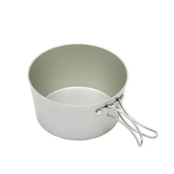 Алюминиевая чашка Shella с глубокой ручкой типа 600, складная ручка, сделано в Японии, Tsubame Sanjo, прямой огонь, отличная теплопроводность, укладка на открытом воздухе, кемпинг, туризм, рис серебряный