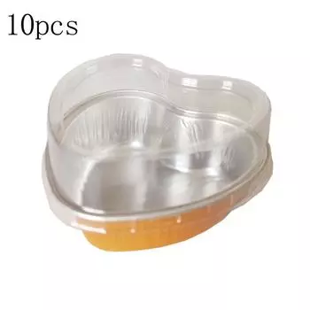 Алюминиевая фольга Форма для кекса Сердцевидная крышка Дизайн в форме сердца