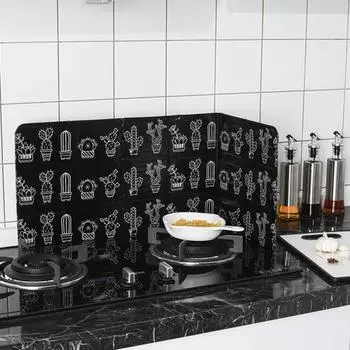 Алюминиевая фольга кухонная защита от брызг масла для жарки газовая плита жаропрочная доска Cactus