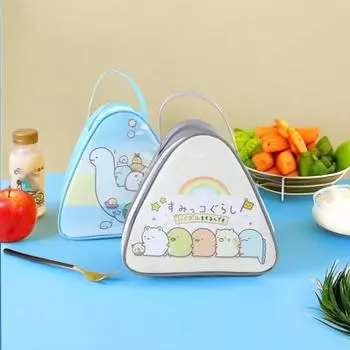 Алюминиевая фольга треугольная изоляционная сумка на молнии рисовый шарик ланч-бокс сумки для женщин S серый