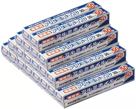 Алюминиевая фольга Watanabe Industries, коммерческая алюминиевая фольга 30 смX50 м, набор из 20 шт. 670447