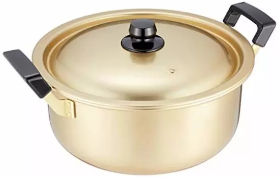 Алюминиевая кастрюля с двумя ручками Hokuriku, 9,4 дюйма (24 см), Для газового огня, легкий, чистая лимонная кислота, Ajizukushi, сделано в Японии