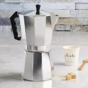 Алюминиевая кофеварка Moka Pot с фильтром из нержавеющей стали Кофеварка для эспрессо Плита 50ML
