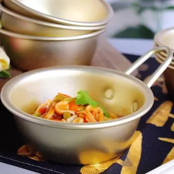 Алюминиевая корейская миска для рисового вина, сервировка, приготовление пищи, миска для супа рамен, кухонная утварь, сервировка, готовка, домашняя кухня, кухонные принадлежности