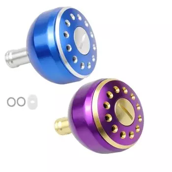 Алюминиевая круглая ручка алюминиевая спиннинговая катушка для рыбалки Blue Fish Power Handle Knob Shimano A Daiwa S сменная 38 мм стильная 1000 1500 2000 2500 3000