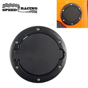 Алюминиевая крышка бензобака, крышка лючка топливного бака для Jeep Wrangler JK и Unlimited 2007-2017 4-дверный 2-дверный чёрный