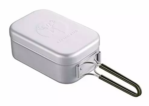 Алюминиевая квадратная плита Captain Stag UH-4113 Mess Tin, в комплекте 1 шкала Gou, полностью анодированная отделка, серебристый цвет