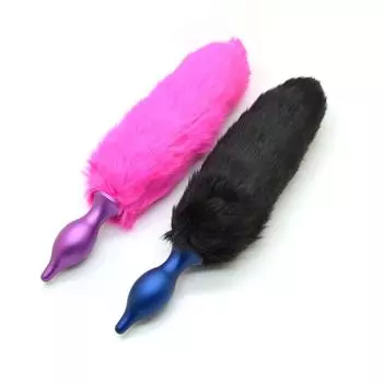 Алюминиевая металлическая анальная пробка, красочные хвосты, анальные игрушки, вставная пробка, секс-товары для взрослых, секс-игрушки для пар