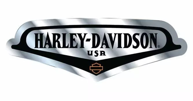 Алюминиевая наклейка Harley-Davidson с тисненым V-образным баком, серебристо-черная, 5 x 7 5 x 7