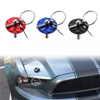 Алюминиевая пластина для крепления капота, комплект зажимов для замка капота, аксессуар для модификации автомобиля, быстросъемный замок для капота чёрный