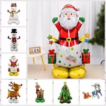 Алюминиевая пленка 4D Рождественский стоячий воздушный шар 4D Большая рождественская елка Balloom Рождественская вечеринка H