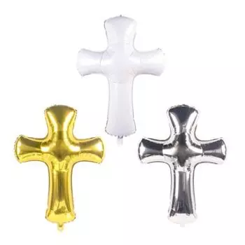 Алюминиевая пленка кресты для младенцев воздушные шары декоративные Иисус Пятидесятница воздушные шары детский душ white-Cross