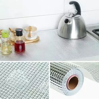 Алюминиевая пленка, влагостойкий коврик для ящика Ambry, алюминиевая фольга, маслостойкая, водонепроницаемая, устойчивая к насекомым 45x200cm