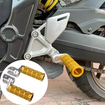 Алюминиевая подножка для мотоцикла Совместимые модели Honda CB250R CBR250R CBR250RR GROM CB125R Monkey 125 только Регулируемая (18-23) (11-23) (17-23) VTR250-F золотой
