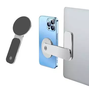 Алюминиевая подставка для телефона в машину, боковое крепление для экрана ноутбука, магнитный держатель для ноутбука, подставка для мобильного телефона в офис и на встречи серебряный