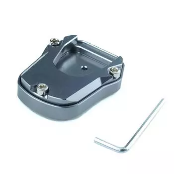 Алюминиевая подставка-удлинитель для боковой подставки, увеличивающая ручку, удлинитель для подставки для ног, поддержка мотоцикла, подходит для NS125 NX125 серебряный