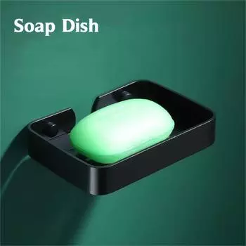 Алюминиевая полая сливная полка для мыла, ванная комната, душ, держатель для мыла, контейнер, кухонная раковина, губка, мыльница, аксессуар для ванной комнаты, мыльница чёрный