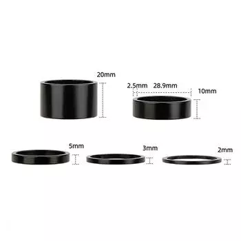 Алюминиевая проставка 1-1/8 28,6 мм для передней вилки велосипеда, стойки рулевой колонки, стержня, шайбы из сплава, многоразмерная высота, регулировка подъема руля