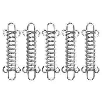 Алюминиевая пряжка для ветровой веревки, высокопрочная пряжка с пружинным крючком для кемпинга, пешего туризма G 5PCS