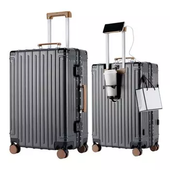 Алюминиевая рама для переноски, сумка с USB-чашкой, мобильным фиксатором, ультрасухое и влажное раздельное хранение багажа, двойной размер для бизнеса и школы [RoamRover]