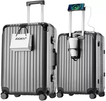 Алюминиевая рамка Carry Mobile USB Включает в себя чашку Скрытый крючок Ультра 360 градусов Двойной алюминий Чистый ПК Большой Оснащен TSA Деловая поездка L размер ночи