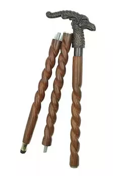 Алюминиевая ручка в виде головы дракона, дизайнерская деревянная трость для ходьбы, подарок на Хэллоуин M аэро