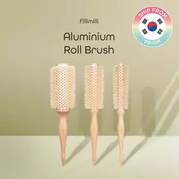 Алюминиевая рулонная щетка Fillimilli (40 мм/50 мм/65 мм) – Ручка из пляжного дерева, смешанная щетина 40mm
