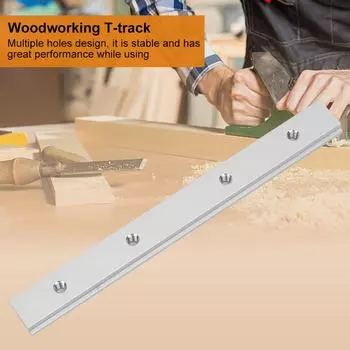 Алюминиевая Т-образная направляющая 200 мм Алюминиевый сплав Т-образная направляющая с Т-образным пазом Приспособление для торцовочной резки Инструмент для деревообработки Торцовочная направляющая с Т-образной направляющей для деревообработки