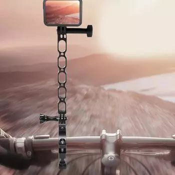 Алюминиевая удлинительная рука Металлическое складное крепление Шлем для стрельбы Палка Стенд совместим с Gopro9 Insta-360 One-X 100