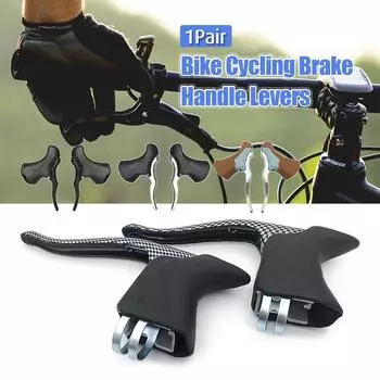 Алюминиевая велосипедная тормозная ручка MTB Велосипедные тормозные рычаги спереди и сзади серебряный/чёрный