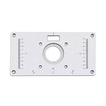 Алюминиевая вставная пластина для фрезерного стола для триммеров, фрезеров, столов для самостоятельной деревообработки с винтами серебряный