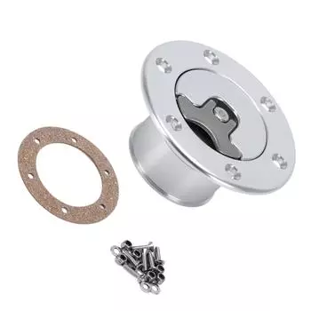 Алюминиевая заготовка для авиационного стиля, топливный элемент, крышка для газового баллона, крепление заподлицо, 6 отверстий, универсальная, прочная серебряный