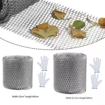 Алюминиевая защитная сетка для защиты желоба от листьев, сетка для защиты желобного фильтра 12.7cm x 6m