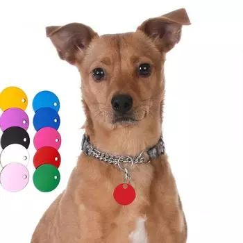 Алюминиевое ожерелье для кошек с отверстием для номера телефона, бирка для идентификации, собачий ошейник, бирка с именем питомца, кулон с идентификатором питомца, бирки для собак 20cm-random color