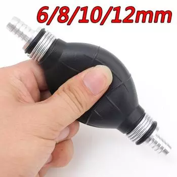 Алюминиевое ручное устройство для смазки Универсальный ручной топливный насос Линия резиновая ручная груша для заливки дизельного топлива Перекачка бензина 6 mm